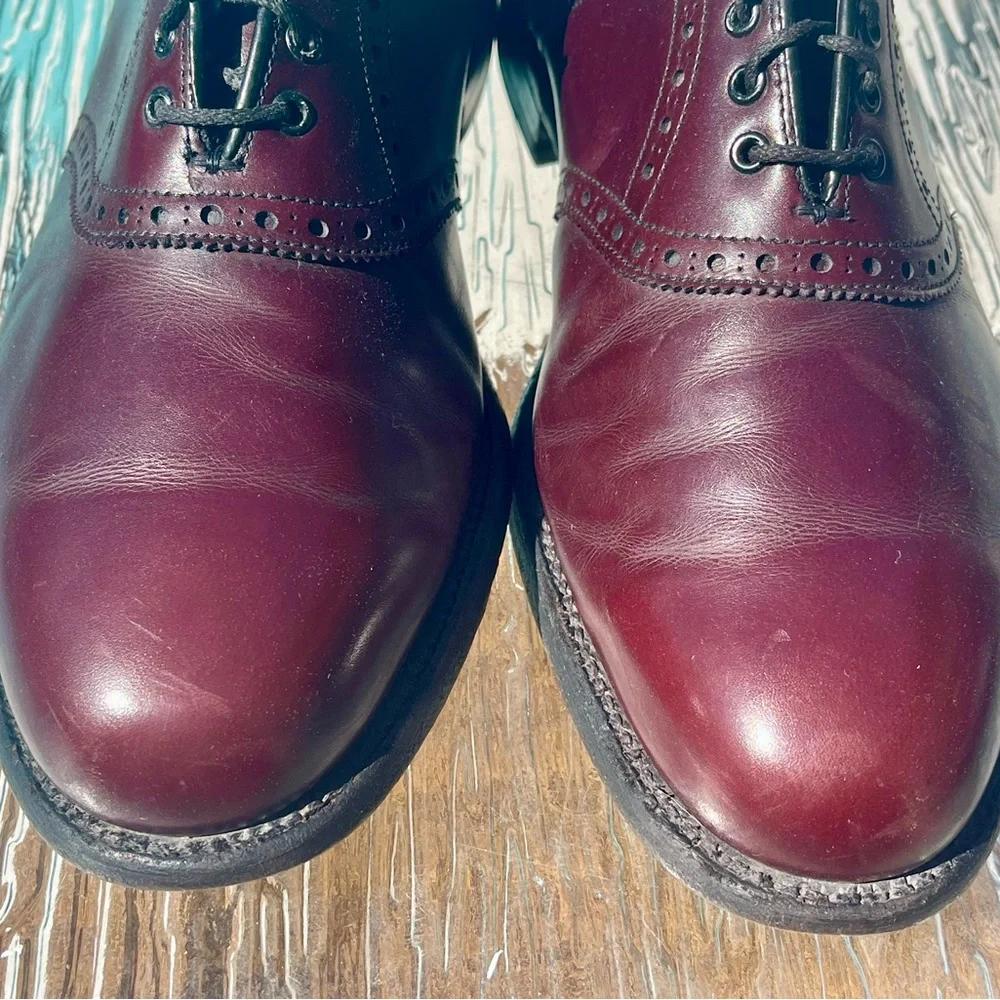 CLEAN Size 9 Vintage Y2K Footjoy Classics Oxford‎ Leather Shoes Made In USA